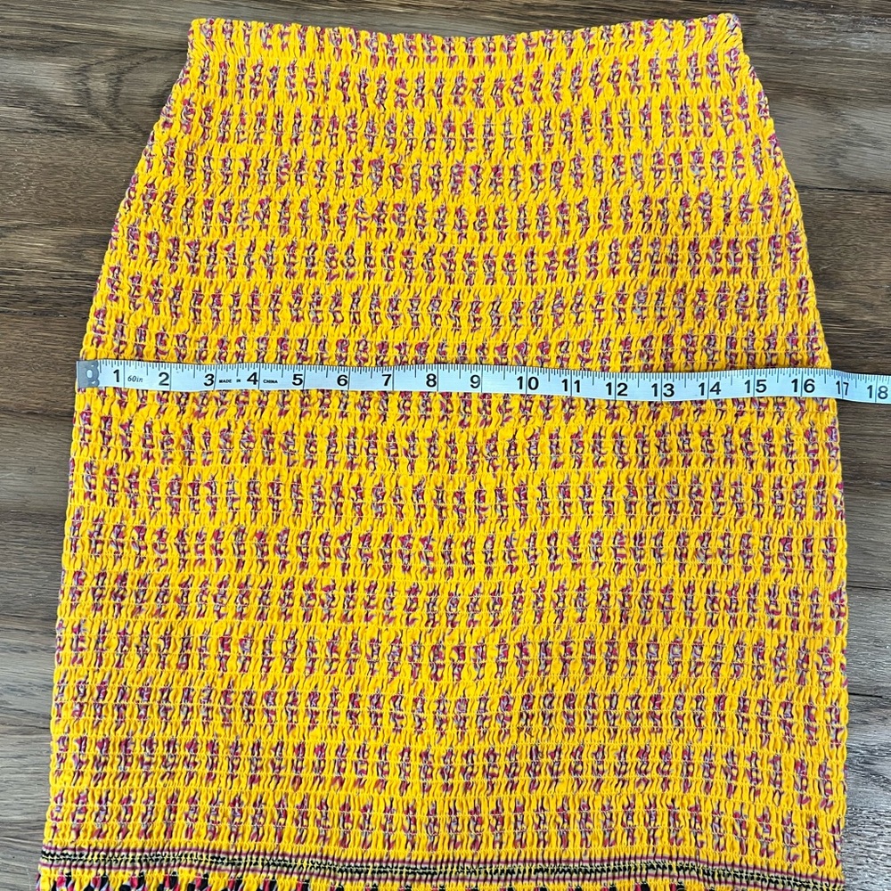 J. Crew Factory Vibrant Yellow and Purple fit & flare Skirt - Picture 6 of 10